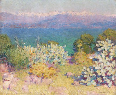 In the Morning, Alpes Maritimes from Antibes by John Peter Russell